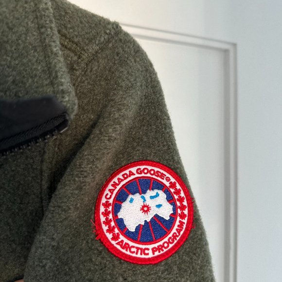 ❌SOLD❌NWT Canada Goose Severn 1/2 Zip Fleece Sweater Wool High Collar Dark Sage - Picture 5 of 9